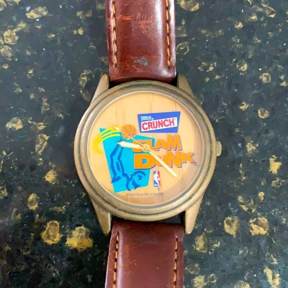 nba fossil watch Vintage NBA nestle crunch slam dunk watch